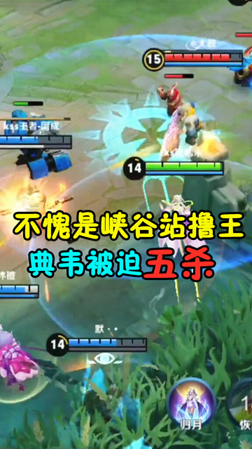 王者荣耀：不愧是峡谷站撸王，典韦被迫五杀！免费观看