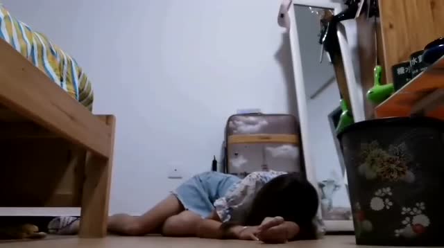 哈士奇看到主人暈倒後...