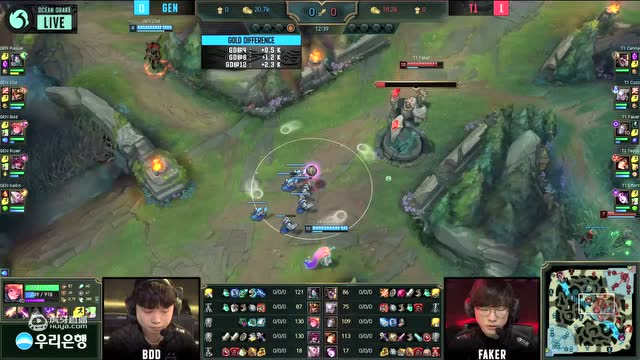 T1 vs GEN第二局-LCK第二周Day5 knight记得cat解说免费观看