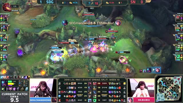LPL春季赛比赛视频W10D6 SN vs SDG 第2场免费观看