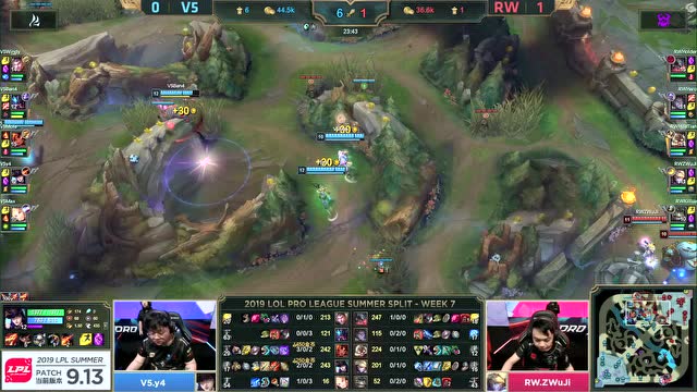 LPL夏季赛比赛视频W7D1 V5 vs RW 第2场免费观看