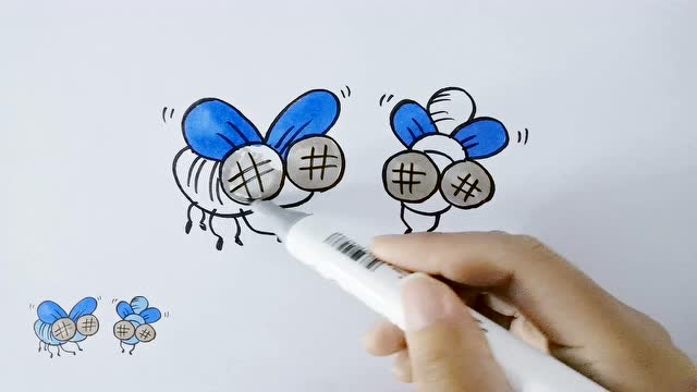 苍蝇简笔画,你讨厌它吗?