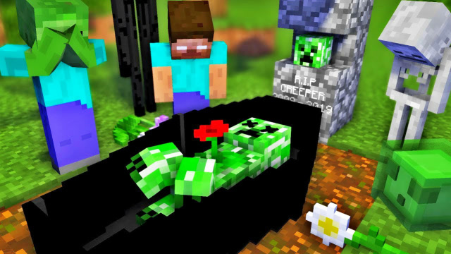 MC动画怪物学院《苦力怕之死》，苦力怕死亡变邪恶红眼暴走僵尸！免费观看