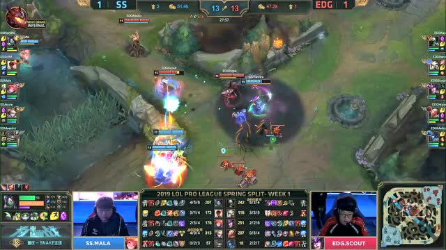 LPL春季赛比赛视频W1D4 EDG vs SS 第3场免费观看