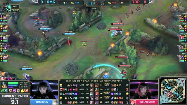 LPL春季赛比赛视频W2D5 TOP vs OMG 第1场免费观看