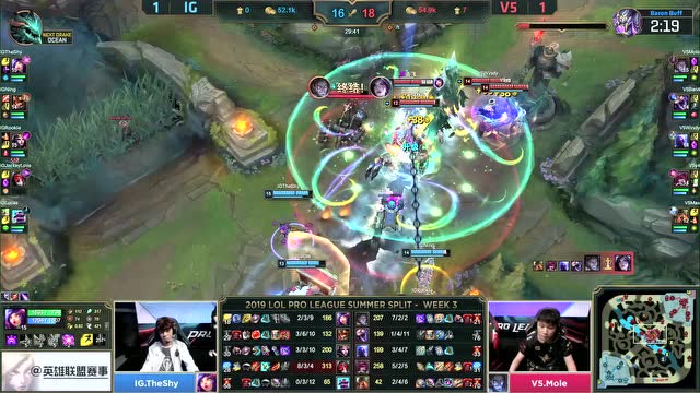LPL夏季赛比赛视频W3D1 IG vs V5 第3场免费观看
