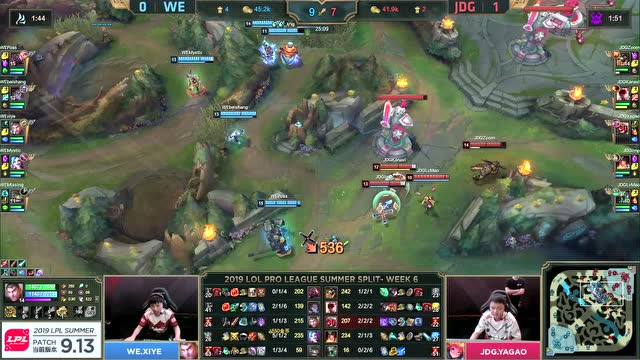 LPL夏季赛比赛视频W6D1 JDG vs WE 第2场免费观看