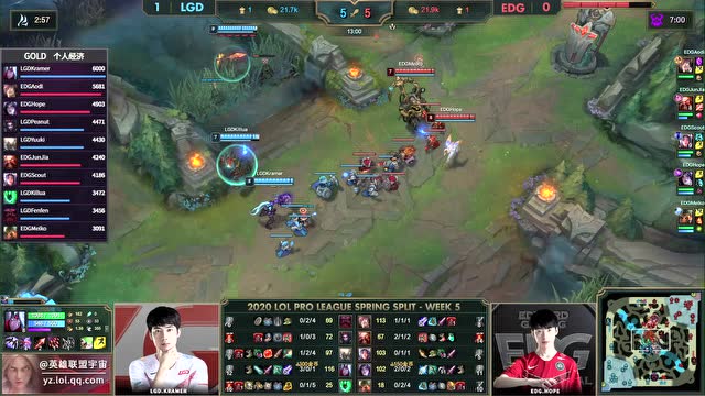 LPL春季赛W5D2 LGD vs EDG 第2场免费观看