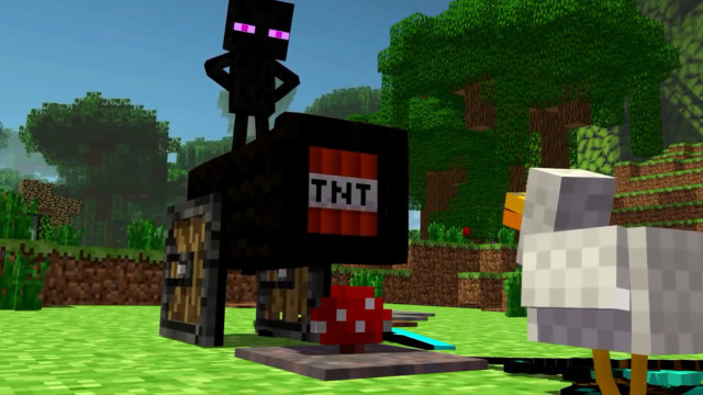 我的世界 小末影人用TNT对战小鸡免费观看