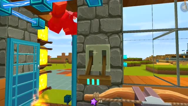 迷你世界二狗：我在家等人，怪物总来敲门，做个弹簧桥把怪坑了免费观看