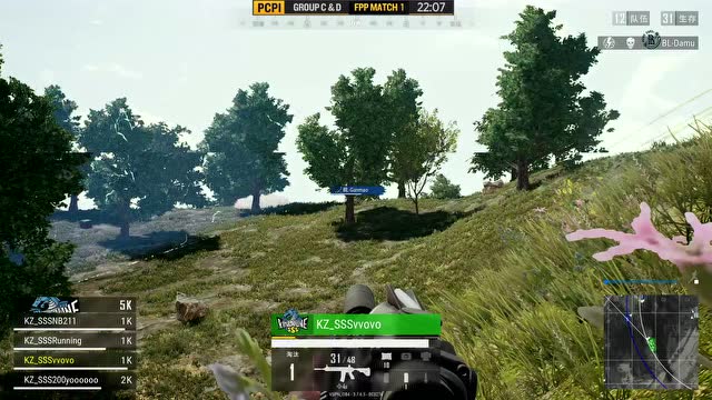 PCPI第2日FPP第1场：XQ战队17杀吃鸡免费观看