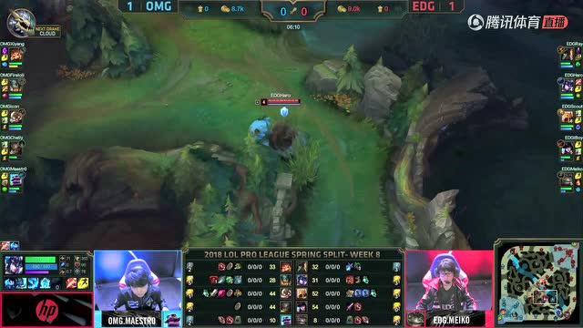LPL春季赛W8D6 OMG vs EDG 第3场比赛视频免费观看