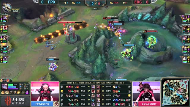 LPL春季赛比赛视频W8D4 EDG vs FPX 第1场免费观看