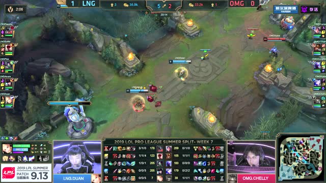 LPL夏季赛比赛视频W7D3 OMG vs LNG 第2场免费观看