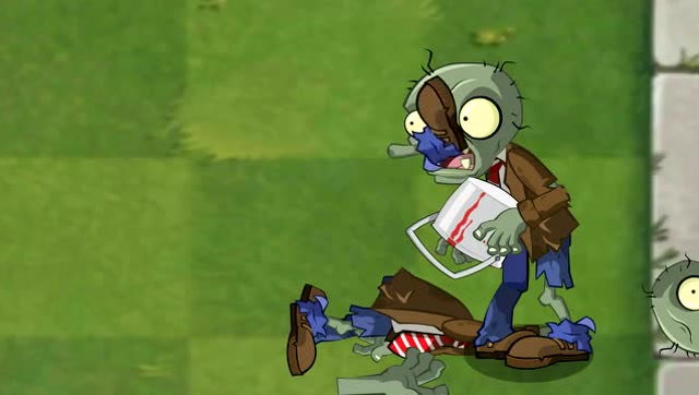 战场上西瓜玉米子弹乱飞，铁桶小鬼的铁桶安全吗？pvz2游戏动画免费观看