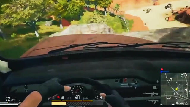 绝地求生：开门下车需谨慎，大兄弟推开门直接摔落悬崖免费观看