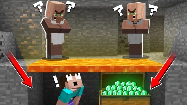 史蒂夫搬空村民财产，躲进岩浆里藏宝，没想到村民却另辟蹊径！免费观看