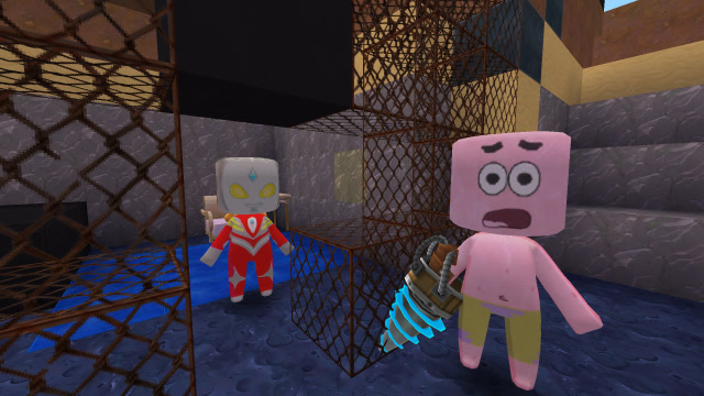 迷你世界海绵宝宝历险记43：派大星去地牢解救奥特曼！免费观看