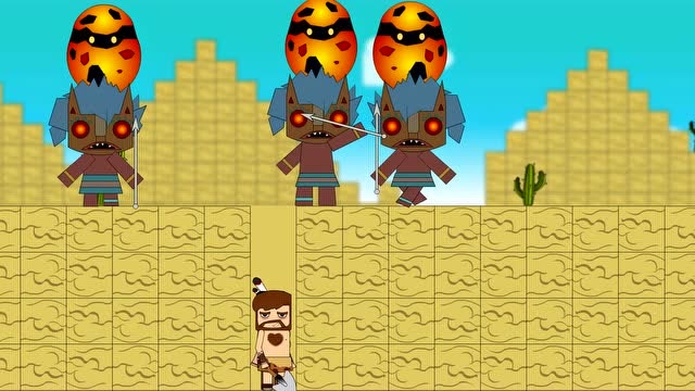 迷你世界动画第27集：沙漠遇到野人猎手和爆爆蛋组合，发怒的酋长很凶残免费观看