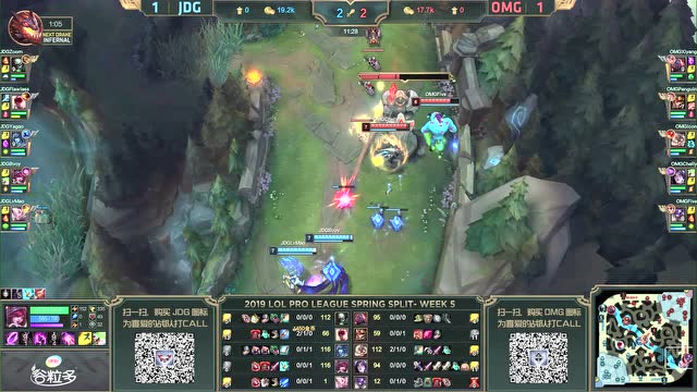 LPL春季赛比赛视频W5D6 JDG vs OMG 第3场免费观看