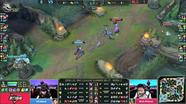 LPL夏季赛比赛视频W1D4 BLG vs V5 第2场免费观看