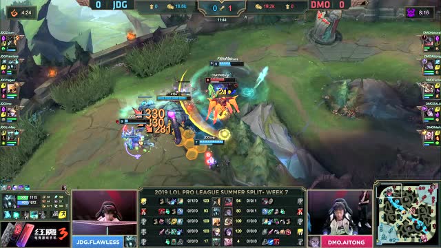 LPL夏季赛比赛视频W7D6 DMO vs JDG 第1场免费观看