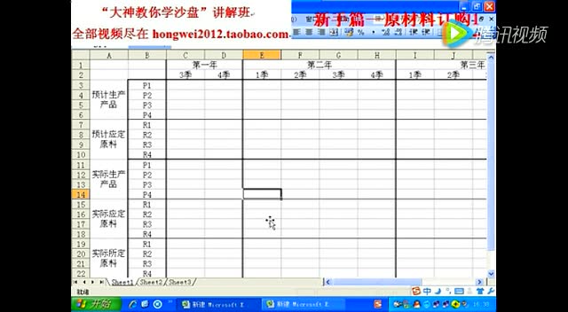 ERP沙盘—如何下原材料