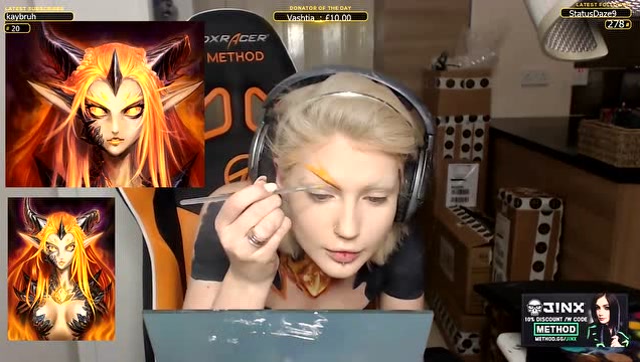 魔兽玩家Djarii人体彩绘cosplay 精灵免费观看