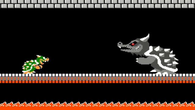 FC超级玛丽魔性BOSS战，真假库巴谁的战斗力更高？免费观看