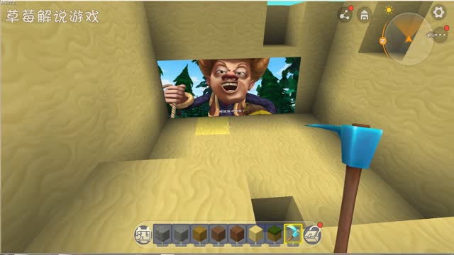 女孩第一次进入迷你世界，居然发现石头上能看熊出没，太神奇了！免费观看