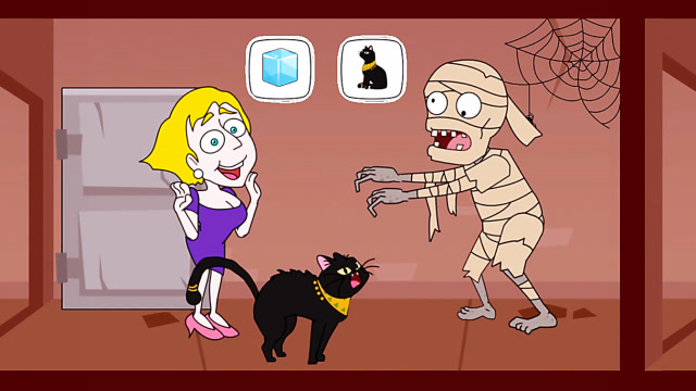 救救小姐姐 小姐姐被木乃伊袭击，该用冰块还是黑猫还击呢？免费观看