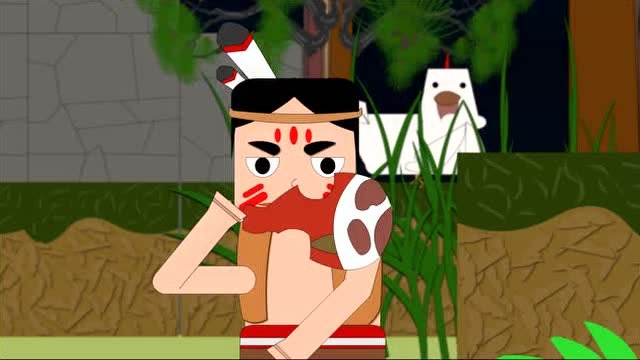 迷你世界动画第02集：灭掉野人吃下神奇的肘子，这神奇的感觉真神奇免费观看