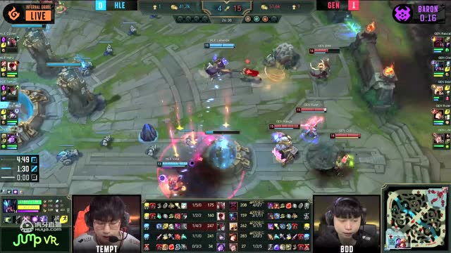 GEN vs HLE第2局-LCK第三周Day1 记得957解说免费观看