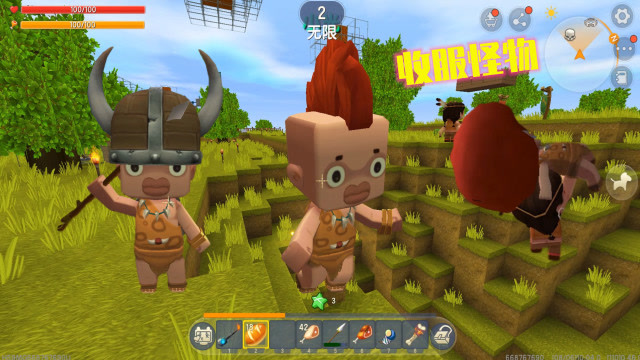 迷你世界488：夜里我收服1个野人，结果被其它怪物干掉？免费观看