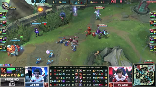 LPL夏季赛比赛视频W5D6 LGD vs WE 第1场免费观看