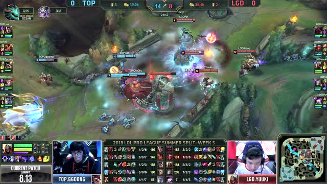 LPL夏季赛比赛视频W4D4 LGD vs TOP 第1场免费观看