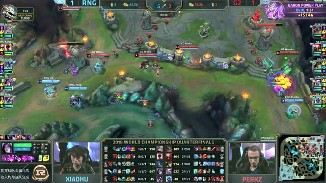 S8淘汰赛比赛视频 RNG vs G2 第3场免费观看