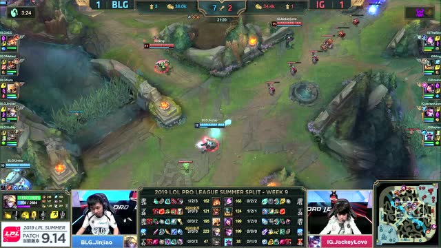 LPL夏季赛比赛视频W9D6 IG vs BLG 第3场免费观看