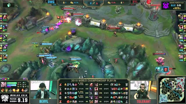 英雄联盟S9入围赛第4日第1场 DWG vs RYL免费观看