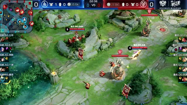 KPL2020春季赛W1D1 成都AG vs 重庆QG 第1场免费观看