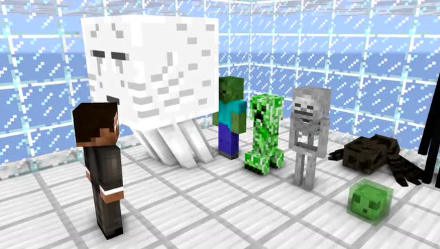 末影人等比赛过空中断桥出坏招！我的世界游戏动画免费观看