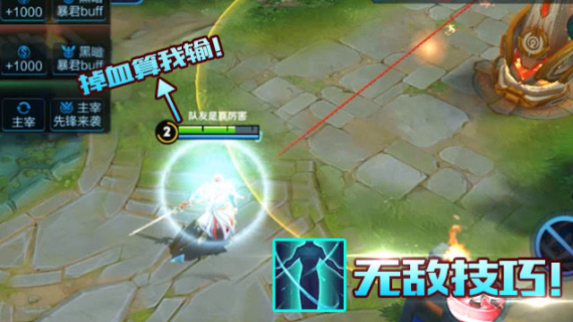 王者荣耀 最实用无敌技巧，无视任何伤害！对面：举报，他开无敌挂！免费观看