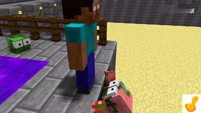 我的世界：发抖，僵尸猪人被怪物吞掉！免费观看