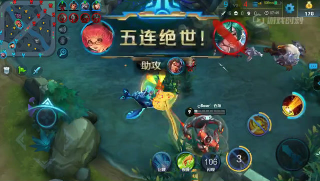 王者荣耀：王者意识碰到青铜走位？对面五人被安琪拉秀懵了！免费观看