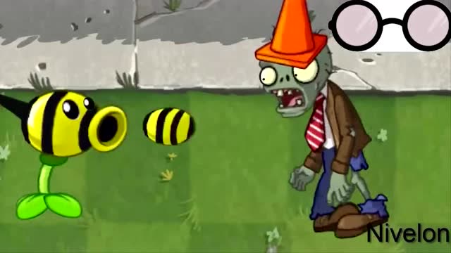 植物大战僵尸：豌豆射手和大黄蜂合体后，子弹漂亮威力又大！免费观看