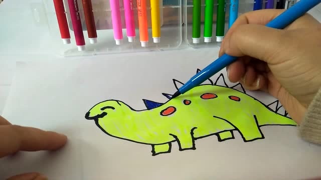 简笔画恐龙,一点也不难.赶快和小姐姐一起绘画吧!