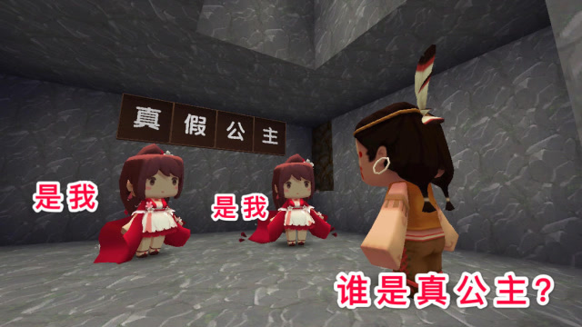 迷你世界故事：山洞出现真假公主，其中一个是邪恶公主，该怎么找？免费观看