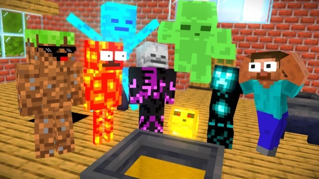 MC怪物学校《超进化》，怪物们元素进化，寒冰凋零骷髅最霸气免费观看