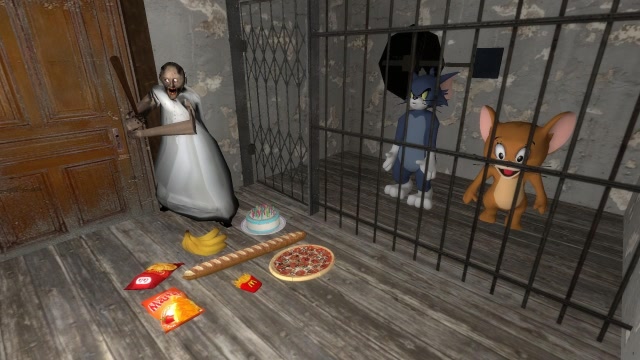 GMOD游戏小黑给奶奶零食吃会放了汤姆杰瑞吗？免费观看