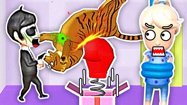 拯救熊孩子 我发明了一个拳击盒子，能揍飞大老虎！小熙解说免费观看